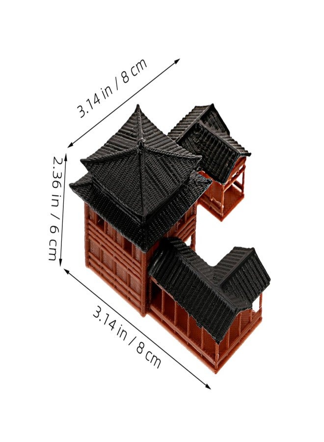MINAOLULUS Japanese Pagoda Garden Statue Miniature Pavilion Figurine for Bonsai and Terrarium Decor Artisan Crafted Ancient Architecture Model for Courtyards and Study Rooms - Image 2